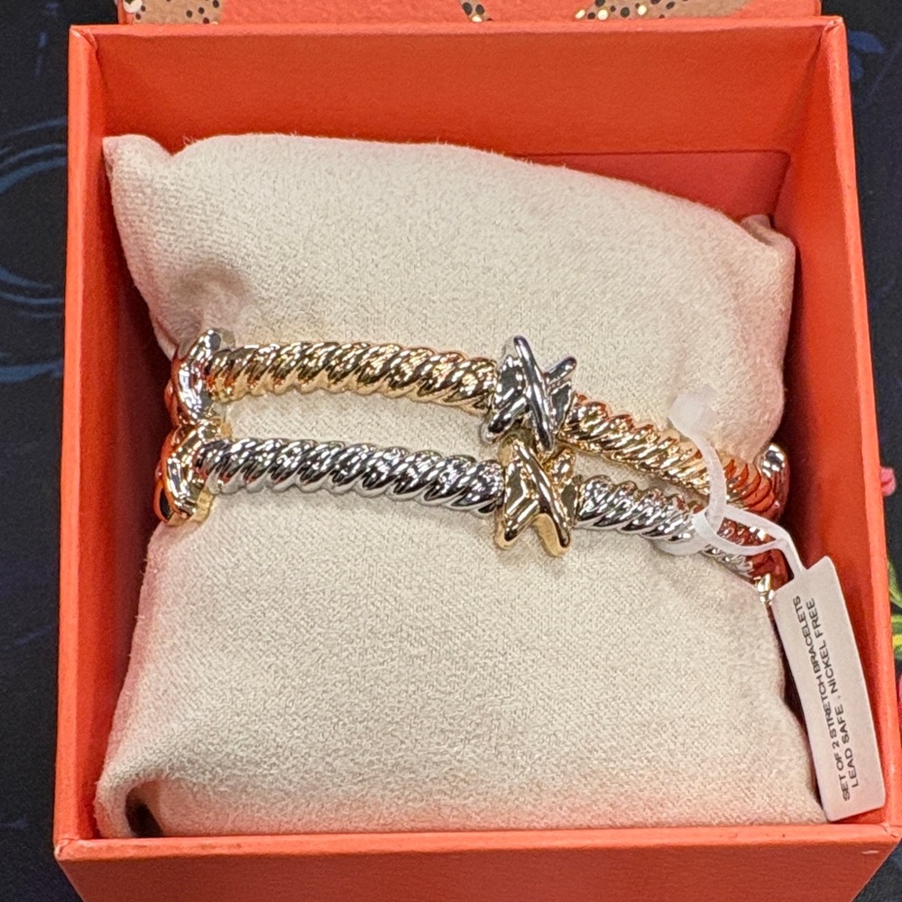 House of Harlow 1960 Gold and Silver Chain Bracelet - Picture 2 of 3